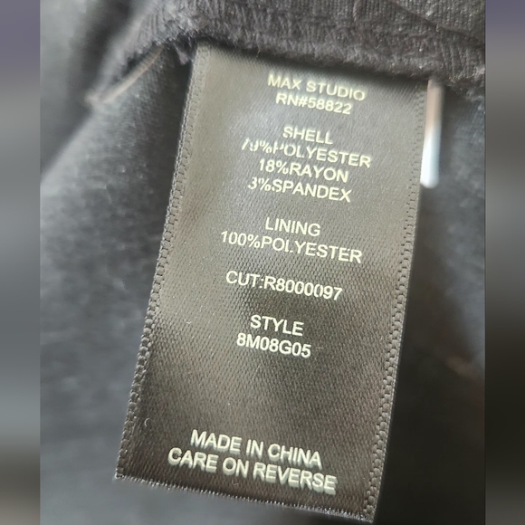 MAX STUDIO LONDON Charcoal Wide Leg Pants Size 8 - Picture 8 of 8